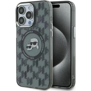 Hurtownia GSM - Karl Lagerfeld KLHMP15XHMCKMHK Apple iPhone 15 Pro Max IML Monogram Karl&Choupette Kopf MagSafe schwarz - KLD21697 - {ean13} - Hurt