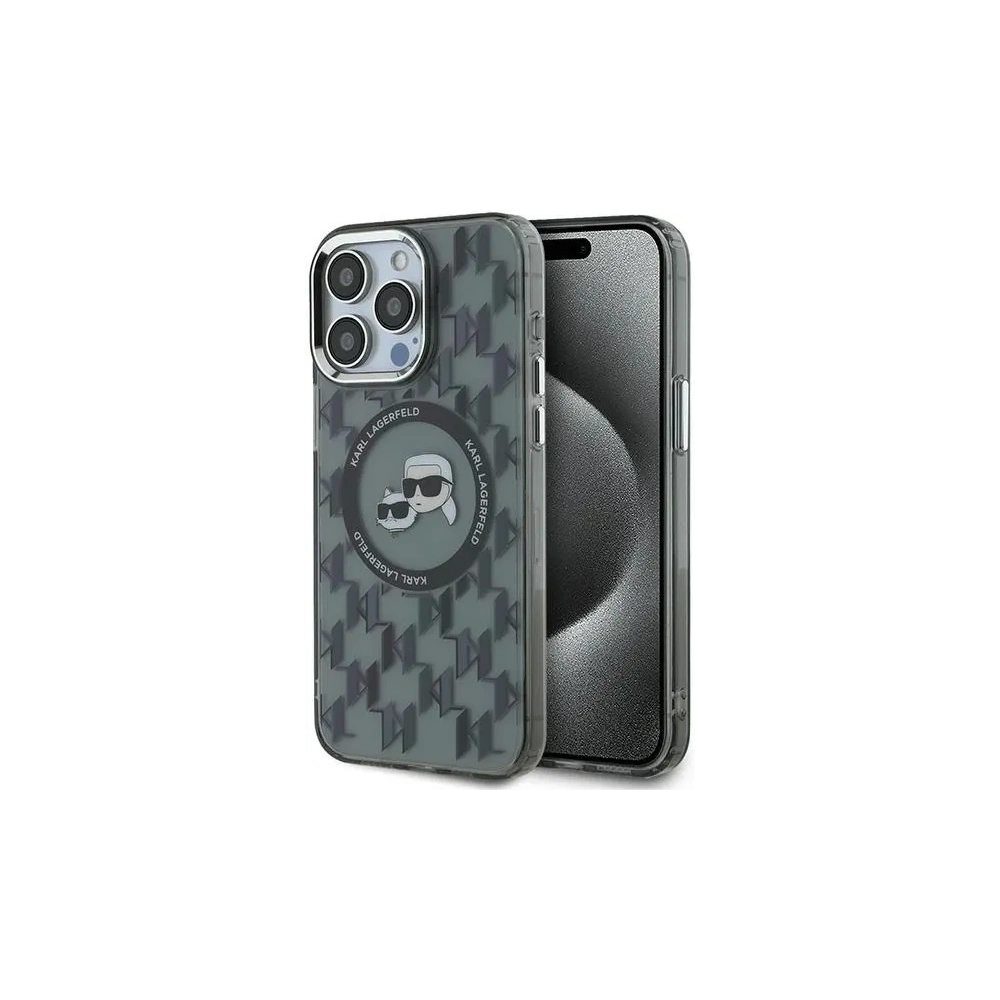 Hurtownia GSM - Karl Lagerfeld KLHMP15XHMCKMHK Apple iPhone 15 Pro Max IML Monogram Karl&Choupette Head MagSafe negru - KLD21697 - {ean13} - Hurt
