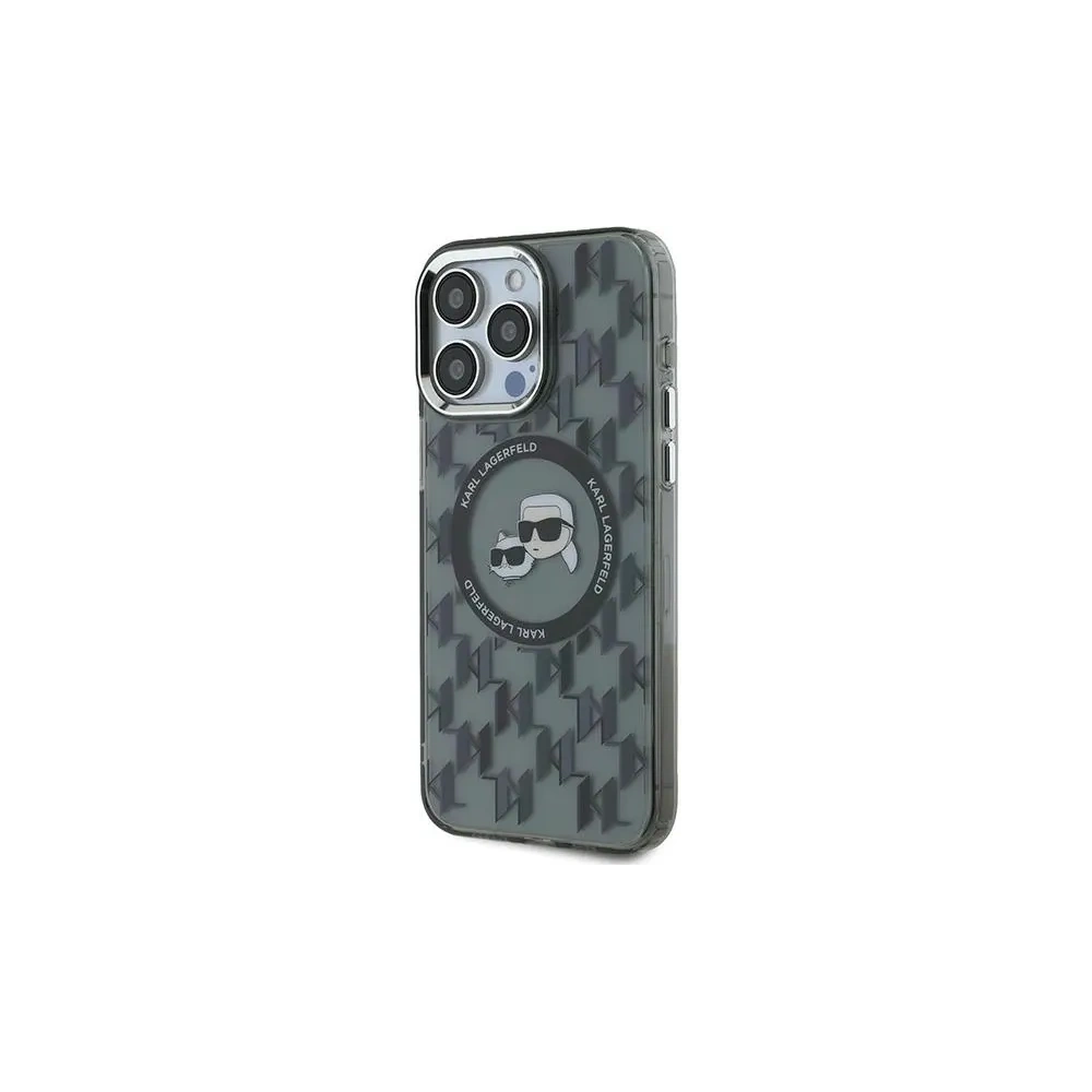 Hurtownia GSM - Karl Lagerfeld KLHMP15XHMCKMHK Apple iPhone 15 Pro Max IML Monogram Karl&Choupette Head MagSafe negru - KLD21697 - {ean13} - Hurt