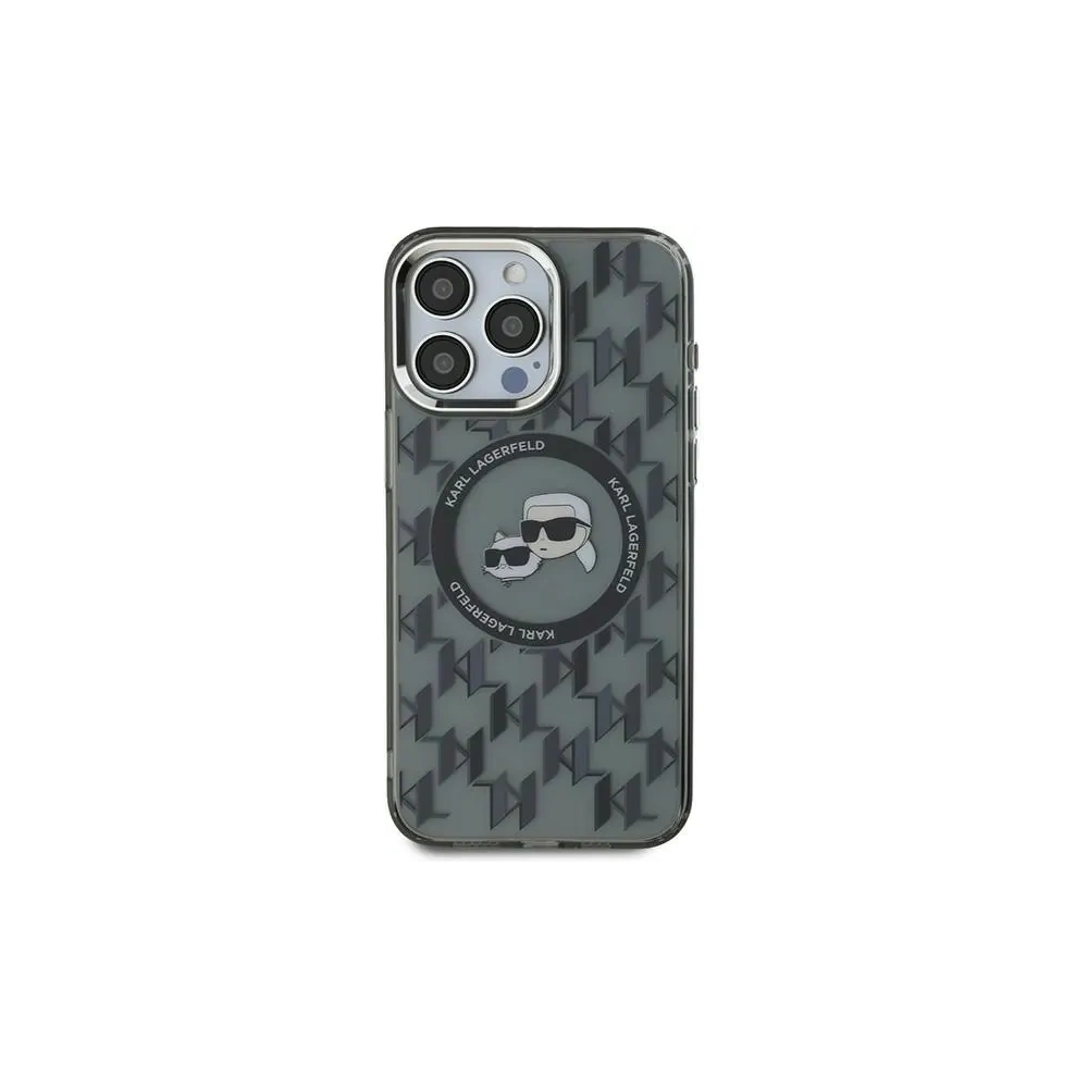 Hurtownia GSM - Karl Lagerfeld KLHMP15XHMCKMHK Apple iPhone 15 Pro Max IML Monogram Karl&Choupette Head MagSafe negru - KLD21697 - {ean13} - Hurt
