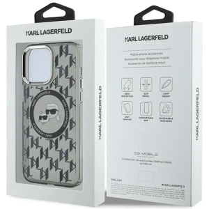 Hurtownia GSM - Etui Karl Lagerfeld KLHMP15XHMCKMHK Apple iPhone 15 Pro Max IML Monogram Karl&Choupette Head MagSafe czarny/black - KLD21697 - {ean13} - Hurt