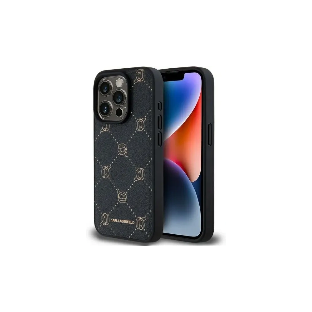 Wholesale Karl Lagerfeld KLHMP15XPGKHPHK Apple iPhone 15 Pro Max Magsafe Karl Head black - KLD21702 - {ean13} - Hurt