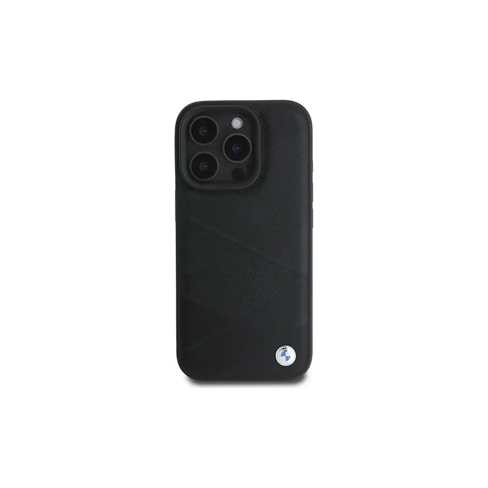 Hurtownia GSM - Etui BMW BMHCP16L23RCGPK Apple iPhone 16 Pro hardcase Sign Leather Crossing Lines Pattern czarny/black - BMW687 - {ean13} - Hurt