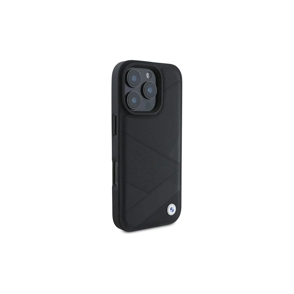 Hurtownia GSM - BMW BMHCP16L23RCGPK Apple iPhone 16 Pro Hartschale Sign Leder Kreuzlinienmuster schwarz - BMW687 - {ean13} - Hurt