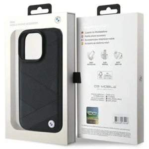 Hurtownia GSM - BMW BMHCP16L23RCGPK Apple iPhone 16 Pro Hartschale Sign Leder Kreuzlinienmuster schwarz - BMW687 - {ean13} - Hurt