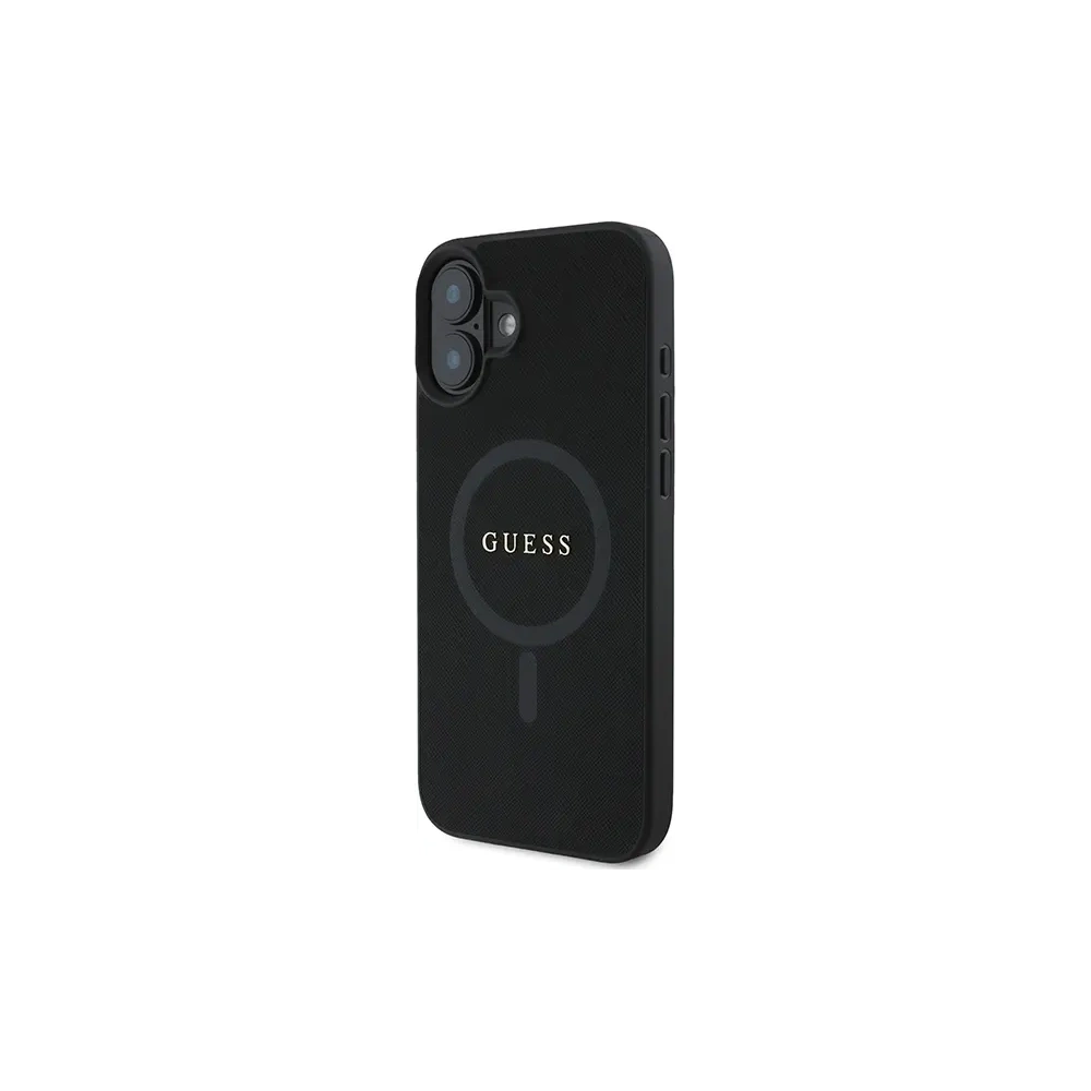 Hurtownia GSM - Guess GUHMP16MPSAHMCK Apple iPhone 16 Plus husă rigidă Saffiano Classic Logo MagSafe neagră - GUE3626 - {ean13} - Hurt