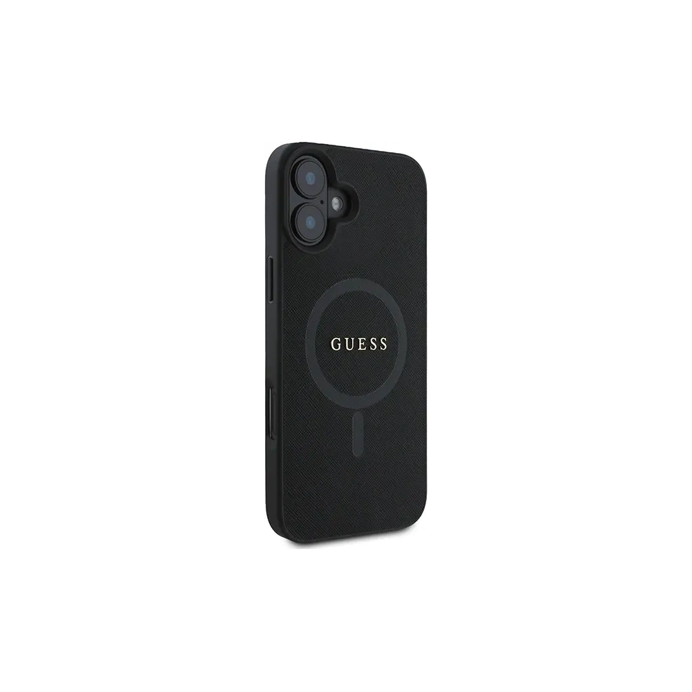 Hurtownia GSM - Guess GUHMP16MPSAHMCK Apple iPhone 16 Plus husă rigidă Saffiano Classic Logo MagSafe neagră - GUE3626 - {ean13} - Hurt