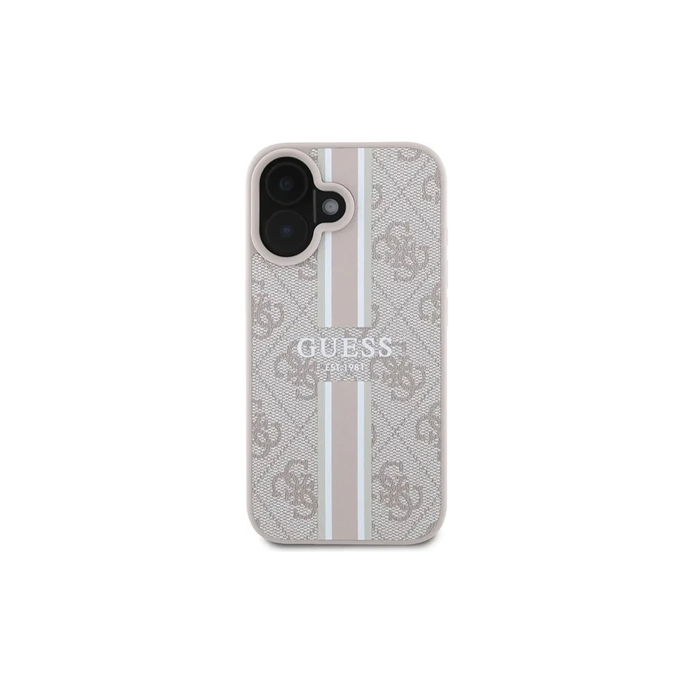 Hurtownia GSM - Guess GUHMP16SP4RPSP Apple iPhone 16 kemény tok 4G Nyomtatott Csíkok MagSafe rózsaszín - GUE3627 - {ean13} - Hurt