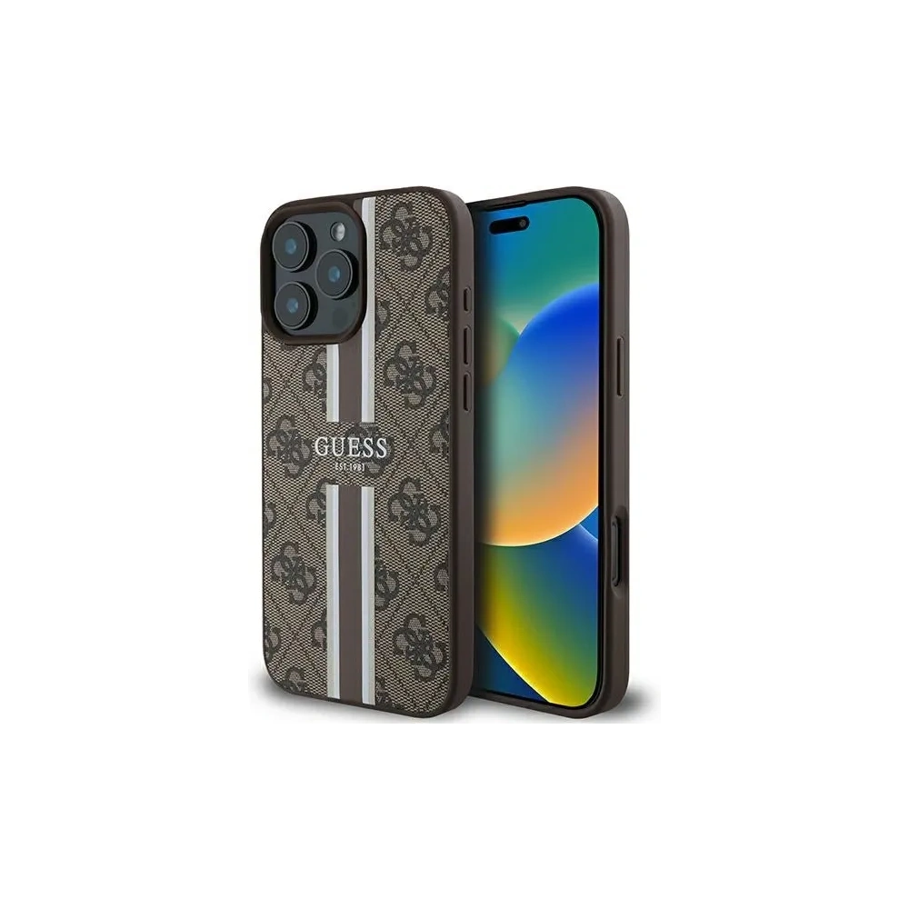 Hurtownia GSM - Hádání GUHMP16XP4RPSW Apple iPhone 16 Pro Max tvrdý obal 4G Tisknuté pruhy MagSafe hnědý - GUE3628 - {ean13} - Hurt