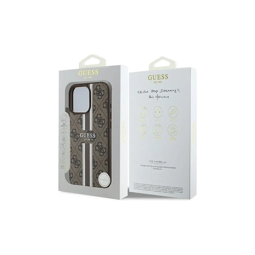 Wholesale Guess GUHMP16XP4RPSW Apple iPhone 16 Pro Max hardcase 4G Printed Stripes MagSafe brown - GUE3628 - {ean13} - Hurt