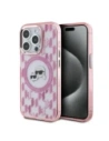 Karl Lagerfeld KLHMP15XHMCKMHP Apple iPhone 15 Pro Max IML Monogram Karl&Choupette Head MagSafe roz