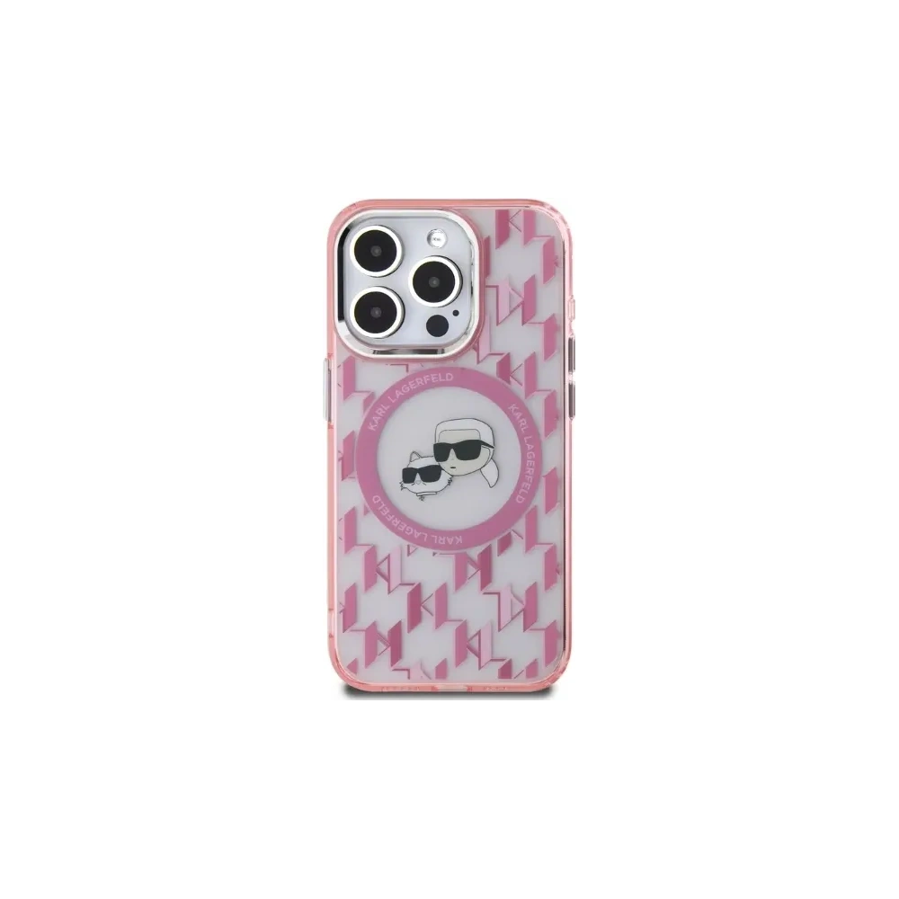 Hurtownia GSM - Karl Lagerfeld KLHMP15XHMCKMHP Apple iPhone 15 Pro Max IML Monogram Karl&Choupette Kopf MagSafe pink - KLD21706 - {ean13} - Hurt