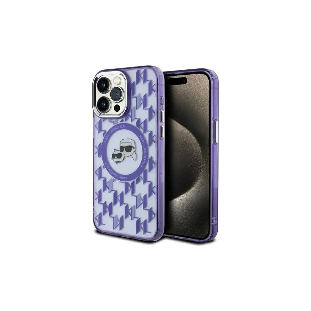 Hurtownia GSM - Karl Lagerfeld KLHMP15XHMCKMHU Apple iPhone 15 Pro Max IML Monogram Karl&Choupette Kopf MagSafe lila - KLD21708 - {ean13} - Hurt