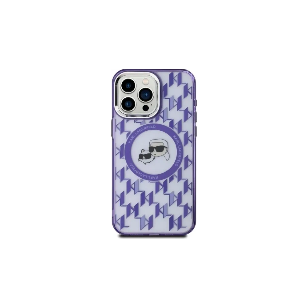 Hurtownia GSM - Karl Lagerfeld KLHMP15XHMCKMHU Apple iPhone 15 Pro Max IML Monogram Karl&Choupette Kopf MagSafe lila - KLD21708 - {ean13} - Hurt