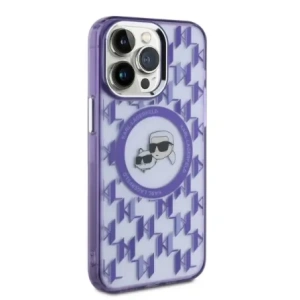 Hurtownia GSM - Etui Karl Lagerfeld KLHMP15XHMCKMHU Apple iPhone 15 Pro Max IML Monogram Karl&Choupette Head MagSafe fioletowy/purple - KLD21708 - {ean13} - Hurt