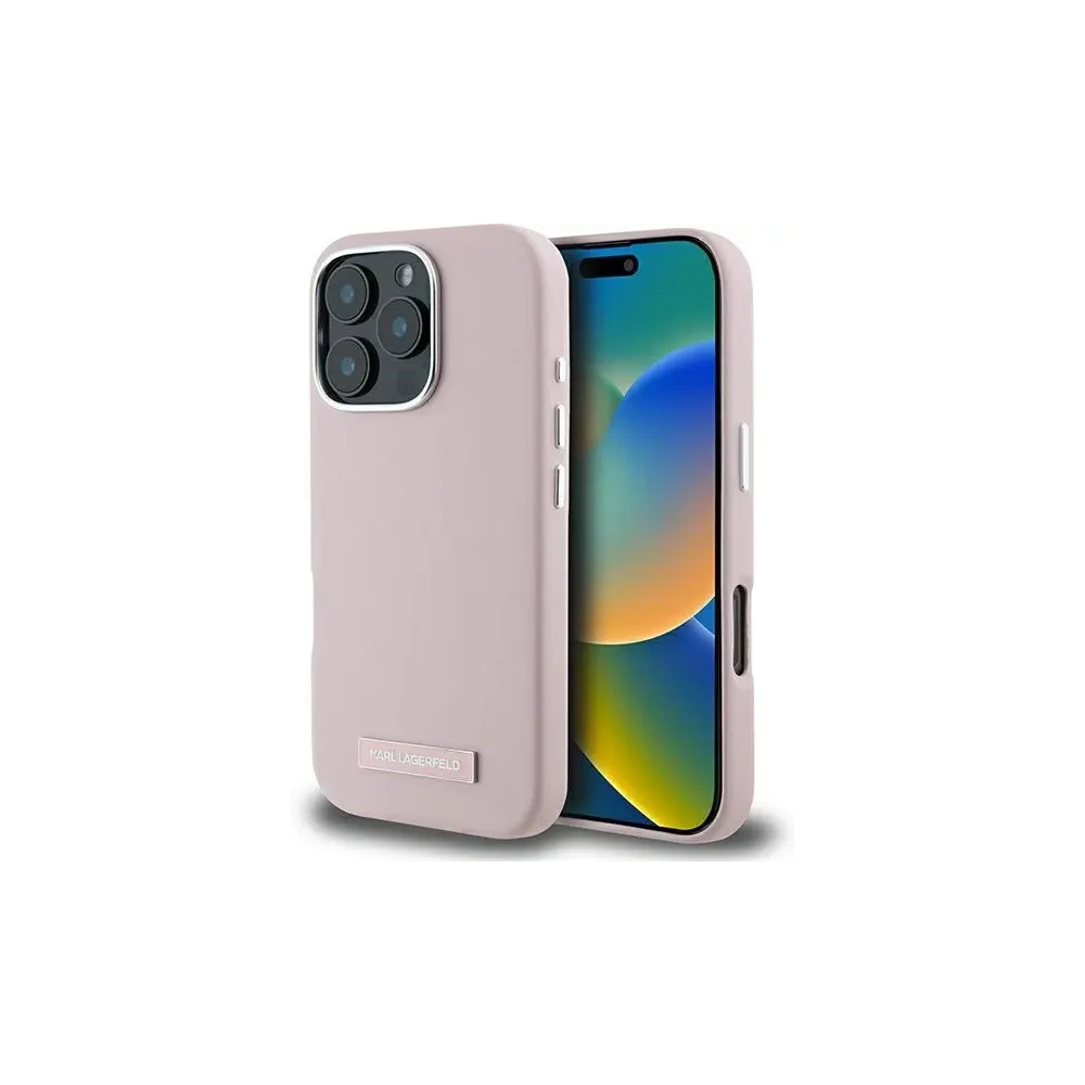 Hurtownia GSM - Karl Lagerfeld KLHMP16LPGMSRPP Apple iPhone 16 Pro Hardcase FW Metallplatte MagSafe pink - KLD21710 - {ean13} - Hurt