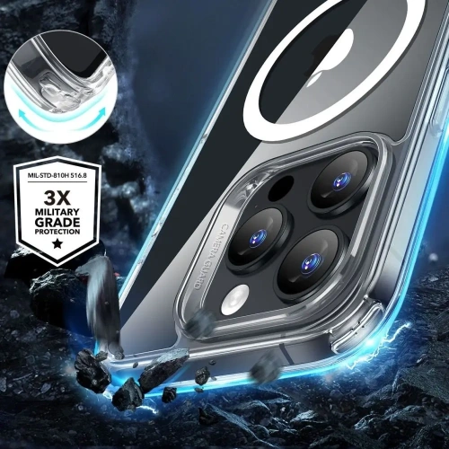 Zestaw ESR Classic Hybrid Halolock MagSafe & Tempered Glass Apple iPhone 16 Pro Clear