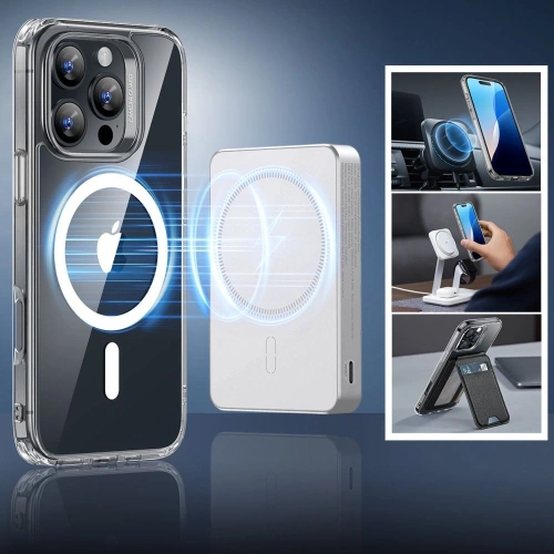 Zestaw ESR Classic Hybrid Halolock MagSafe & Tempered Glass Apple iPhone 16 Pro Clear