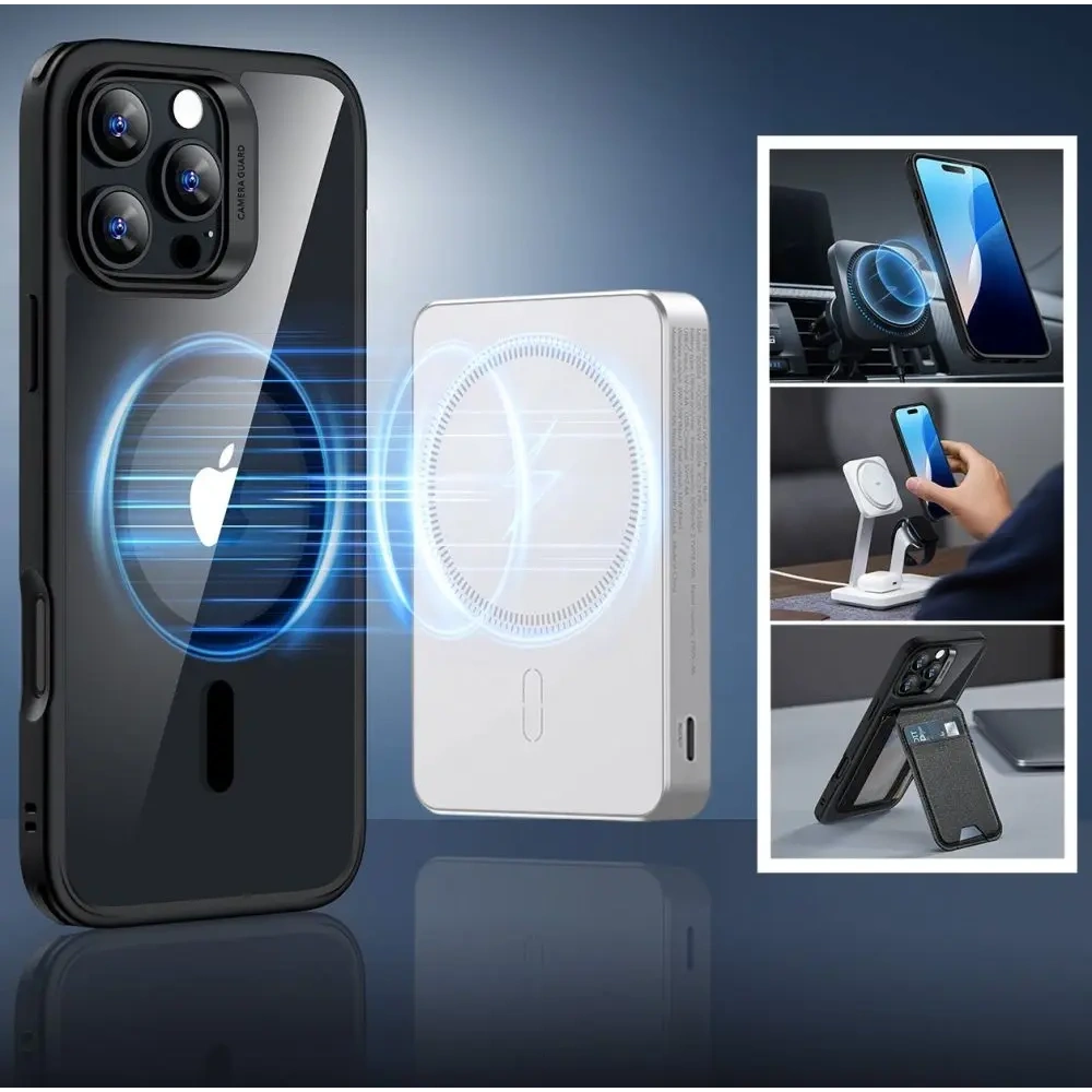 Hurtownia GSM - ESR Classic Hybrid Halolock MagSafe & Tempered Glass Apple iPhone 16 Pro Átlátszó/fekete - ESR838 - {ean13} - Hurt