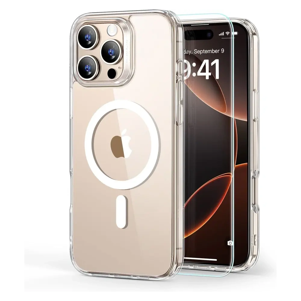 Wholesale ESR Classic Hybrid Halolock MagSafe & Tempered Glass Apple iPhone 16 Pro Max Clear - ESR839 - {ean13} - Hurt