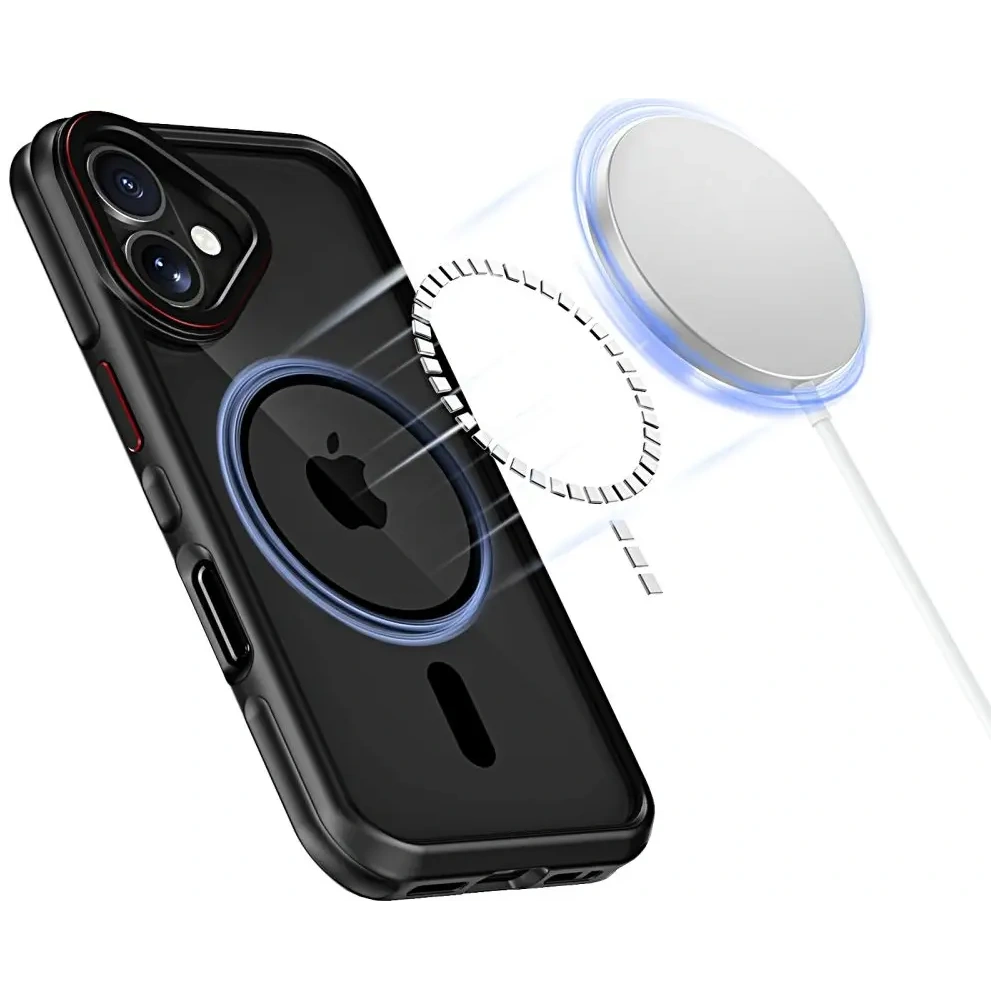 Wholesale Tech-Protect MagHybrid MagSafe Apple iPhone 16 Black/red - THP3223 - {ean13} - Hurt