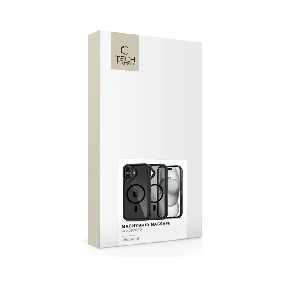Hurtownia GSM - Tech-Protect MagHybrid MagSafe Apple iPhone 16 Fekete/piros - THP3223 - {ean13} - Hurt