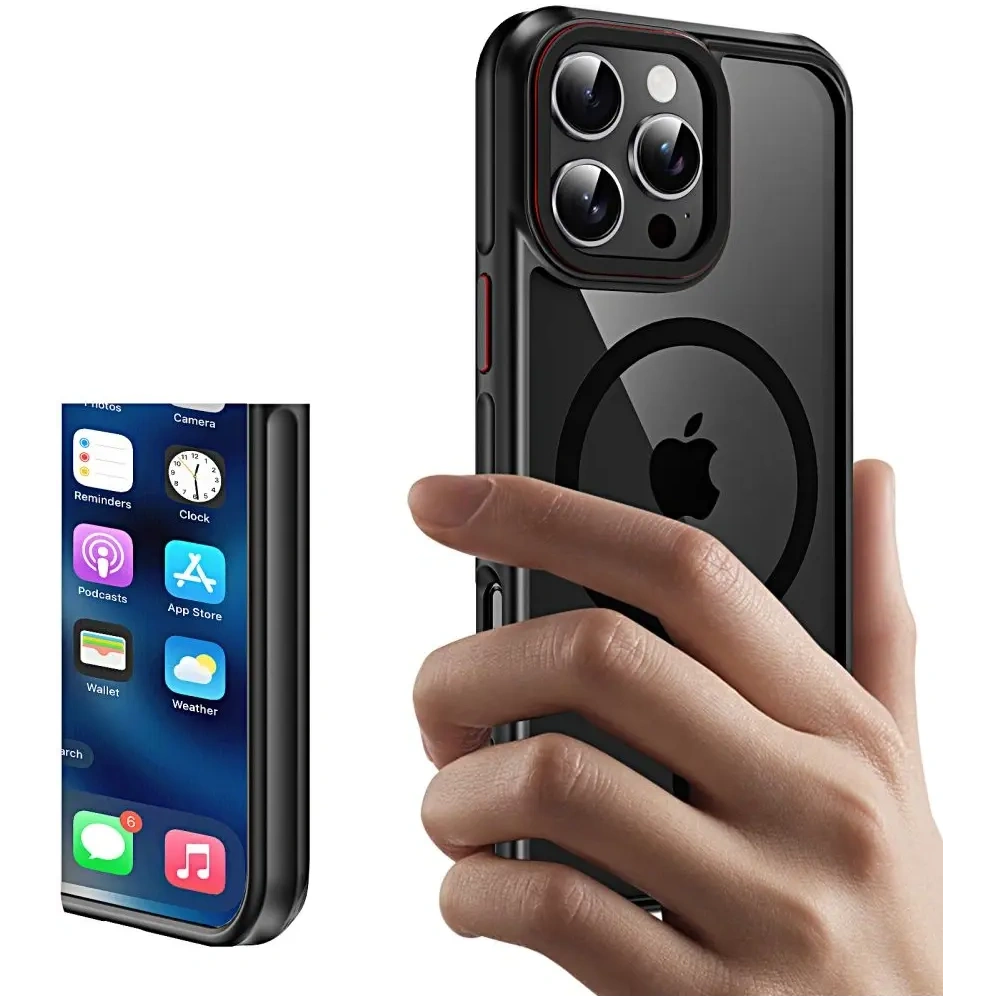Wholesale Tech-Protect MagHybrid MagSafe Apple iPhone 16 Pro Black/red - THP3224 - {ean13} - Hurt