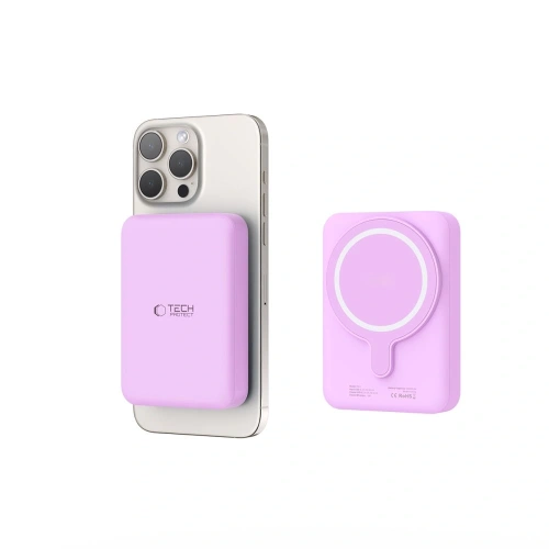 Powerbank Tech-Protect PB11 LifeMag MagSafe Power Bank 10000mAh Lilac
