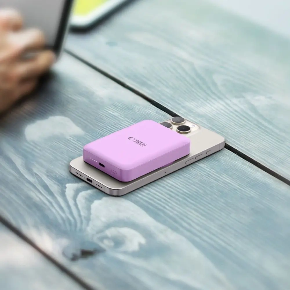 Hurtownia GSM - Powerbank Tech-Protect PB11 LifeMag MagSafe Power Bank 10000mAh Lilac - THP3230 - {ean13} - Hurt