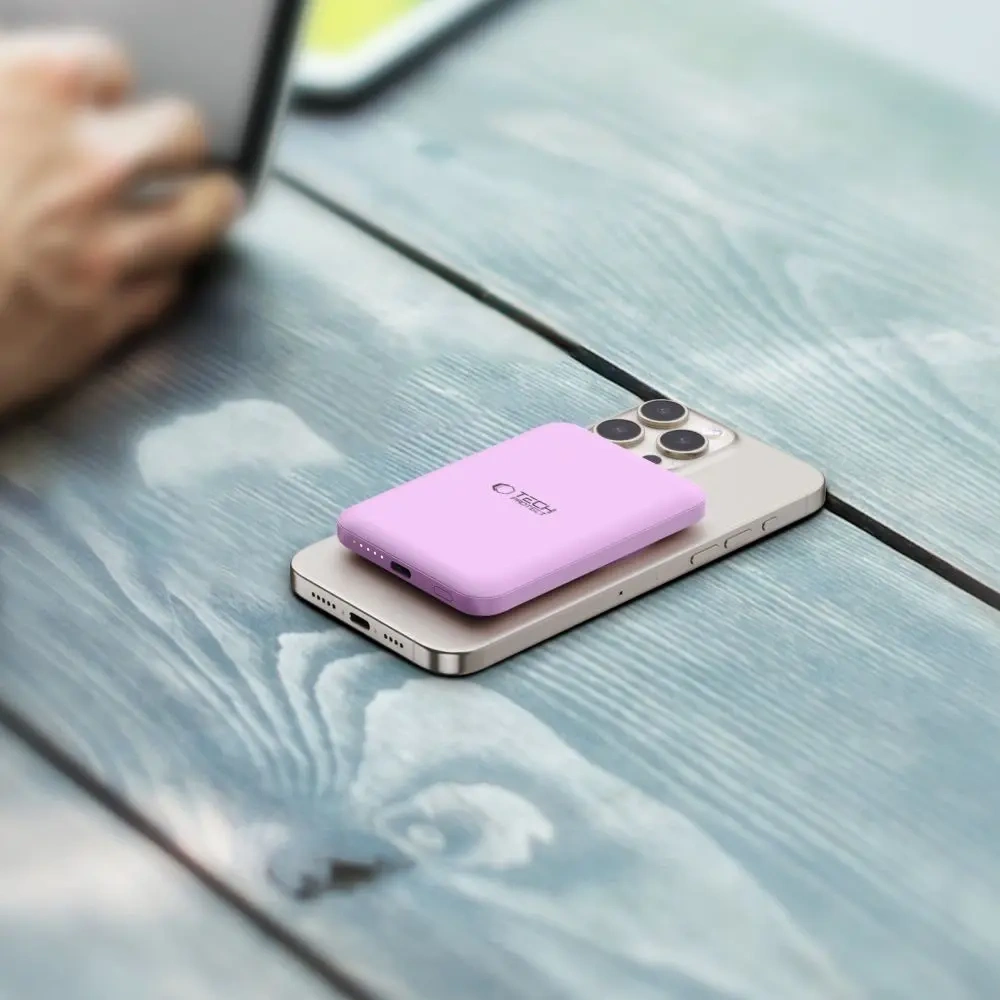 Hurtownia GSM - Tech-Protect PB10 LifeMag MagSafe Baterie externă 5000mAh Lila - THP3231 - {ean13} - Hurt