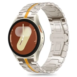 Hurtownia GSM - Tech-Protect Nerezová řada Samsung Galaxy Watch 4 / 5 / 5 Pro / 6 / 7 / FE Titanium/oranžová - THP3234 - {ean13} - Hurt