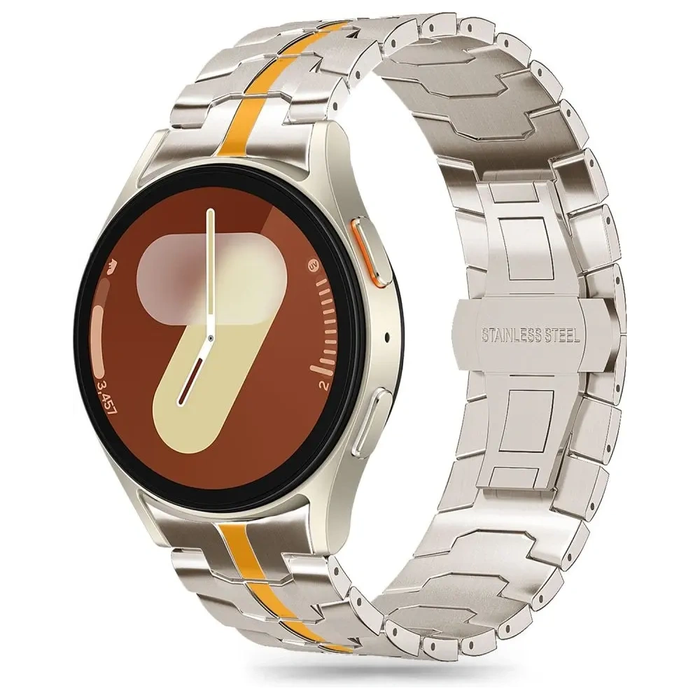 Wholesale Tech-Protect Stainless Line Samsung Galaxy Watch 4 / 5 / 5 Pro / 6 / 7 / FE Titanium/orange - THP3234 - {ean13} - Hurt
