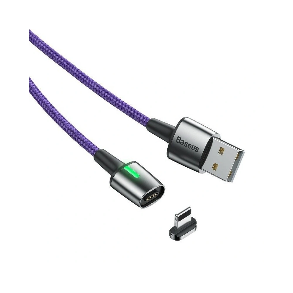 Hurtownia GSM - Kabel magnetyczny Lightning Baseus Zinc 2.4A 1m (fioletowy) - BSU1044PRP - {ean13} - Hurt