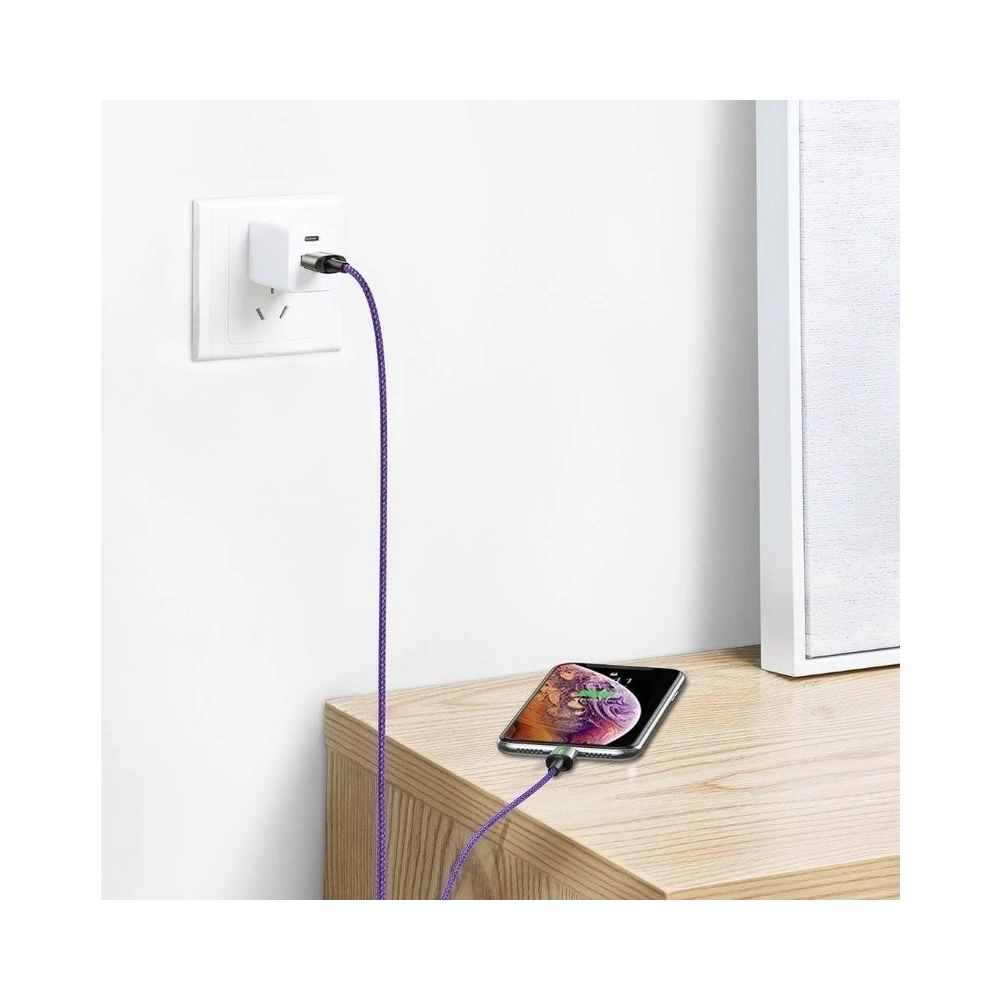 Hurtownia GSM - Kabel magnetyczny Lightning Baseus Zinc 2.4A 1m (fioletowy) - BSU1044PRP - {ean13} - Hurt