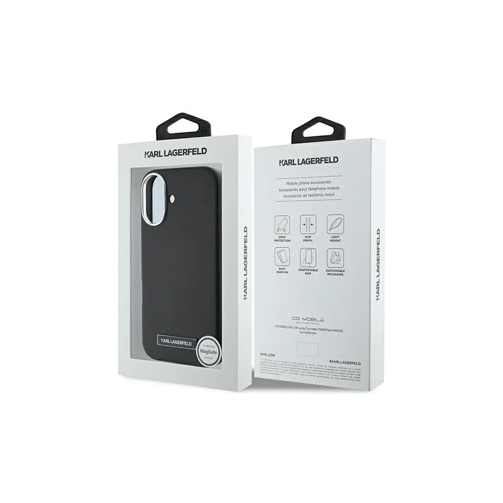 Hurtownia GSM - Karl Lagerfeld KLHMP16MPGMSRPK Apple iPhone 16 Plus Hardcase FW Metallplatte MagSafe schwarz - KLD21712 - {ean13} - Hurt