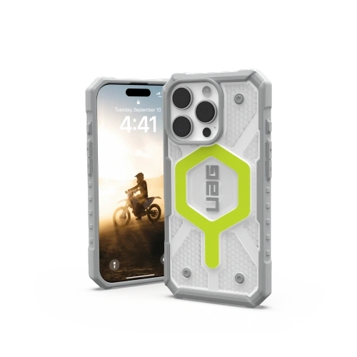Etui UAG Urban Armor Gear Pathfinder Clear Apple iPhone 16 Pro MagSafe (active neon)