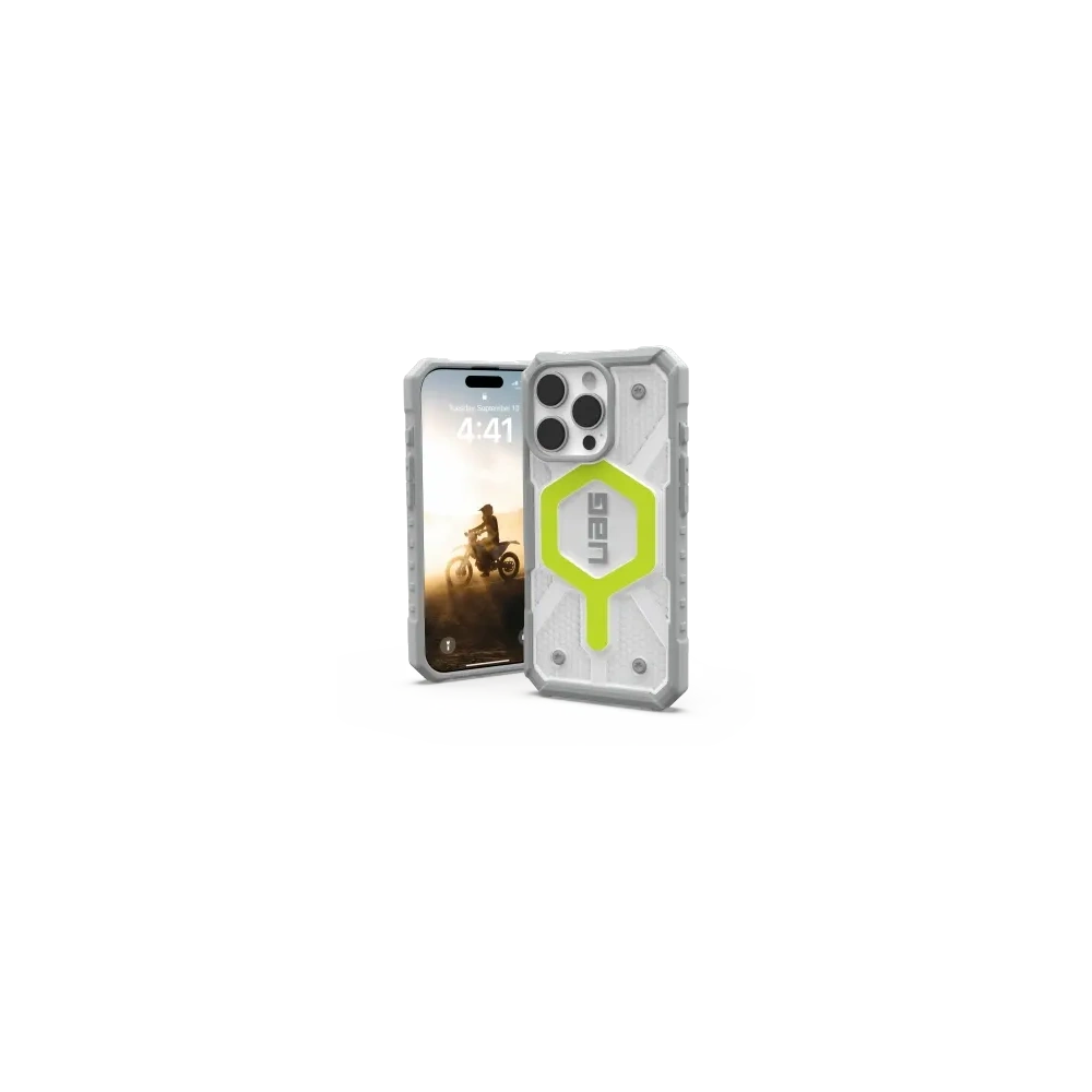 Wholesale UAG Urban Armor Gear Pathfinder Clear Apple iPhone 16 Pro MagSafe (active neon) - UAG1438 - {ean13} - Hurt