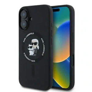 Wholesale Karl Lagerfeld KLHMP16MSCMKCRHK Apple iPhone 16 Plus hardcase Silicone Karl&Choupette Ring MagSafe black - KLD21714 - {ean13} - Hurt