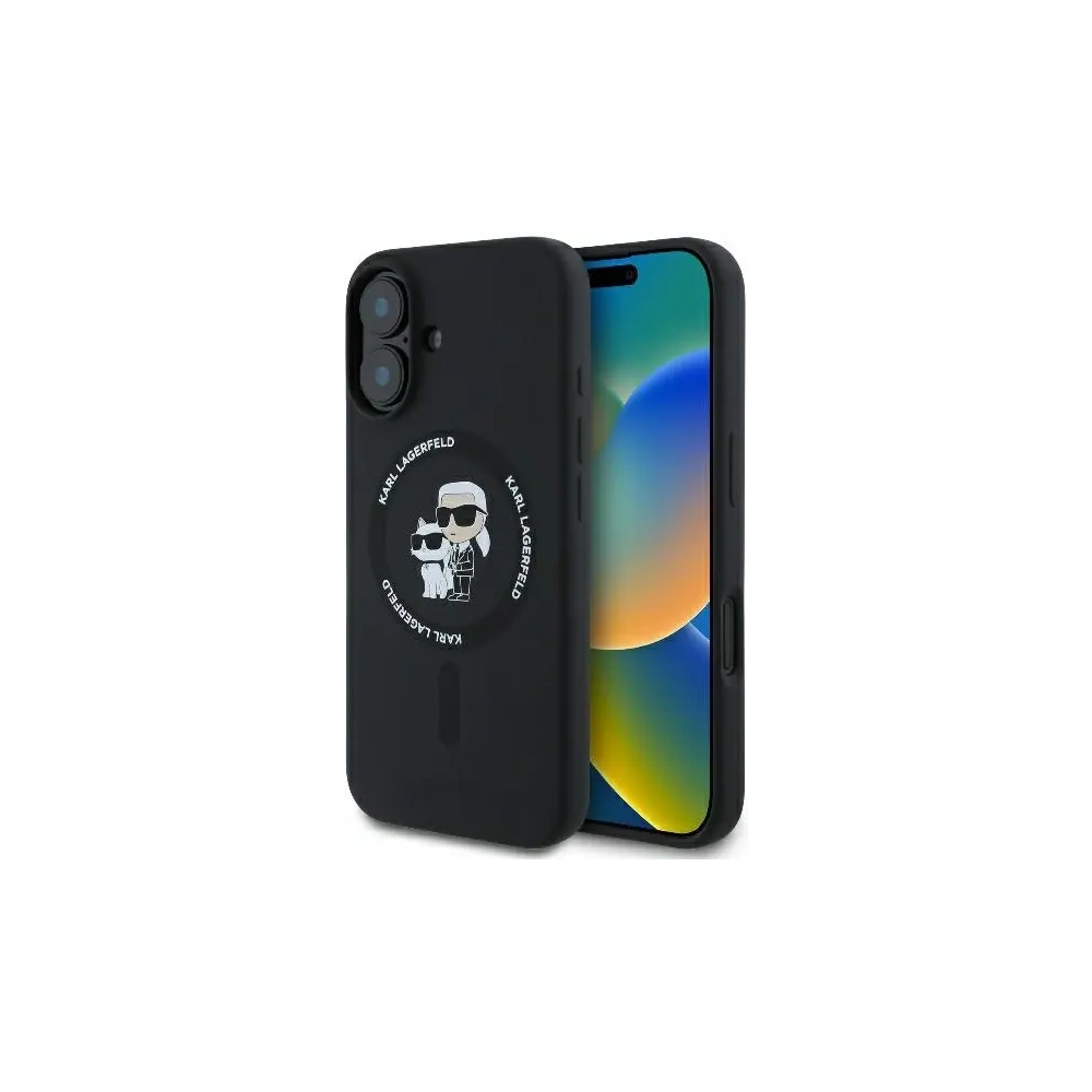 Hurtownia GSM - Karl Lagerfeld KLHMP16MSCMKCRHK Apple iPhone 16 Plus Hardcase Silikon Karl&Choupette Ring MagSafe schwarz - KLD21714 - {ean13} - Hurt