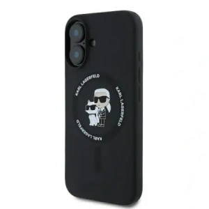 Hurtownia GSM - Karl Lagerfeld KLHMP16MSCMKCRHK Apple iPhone 16 Plus kemény tok szilikon Karl&Choupette gyűrű MagSafe fekete - KLD21714 - {ean13} - Hurt