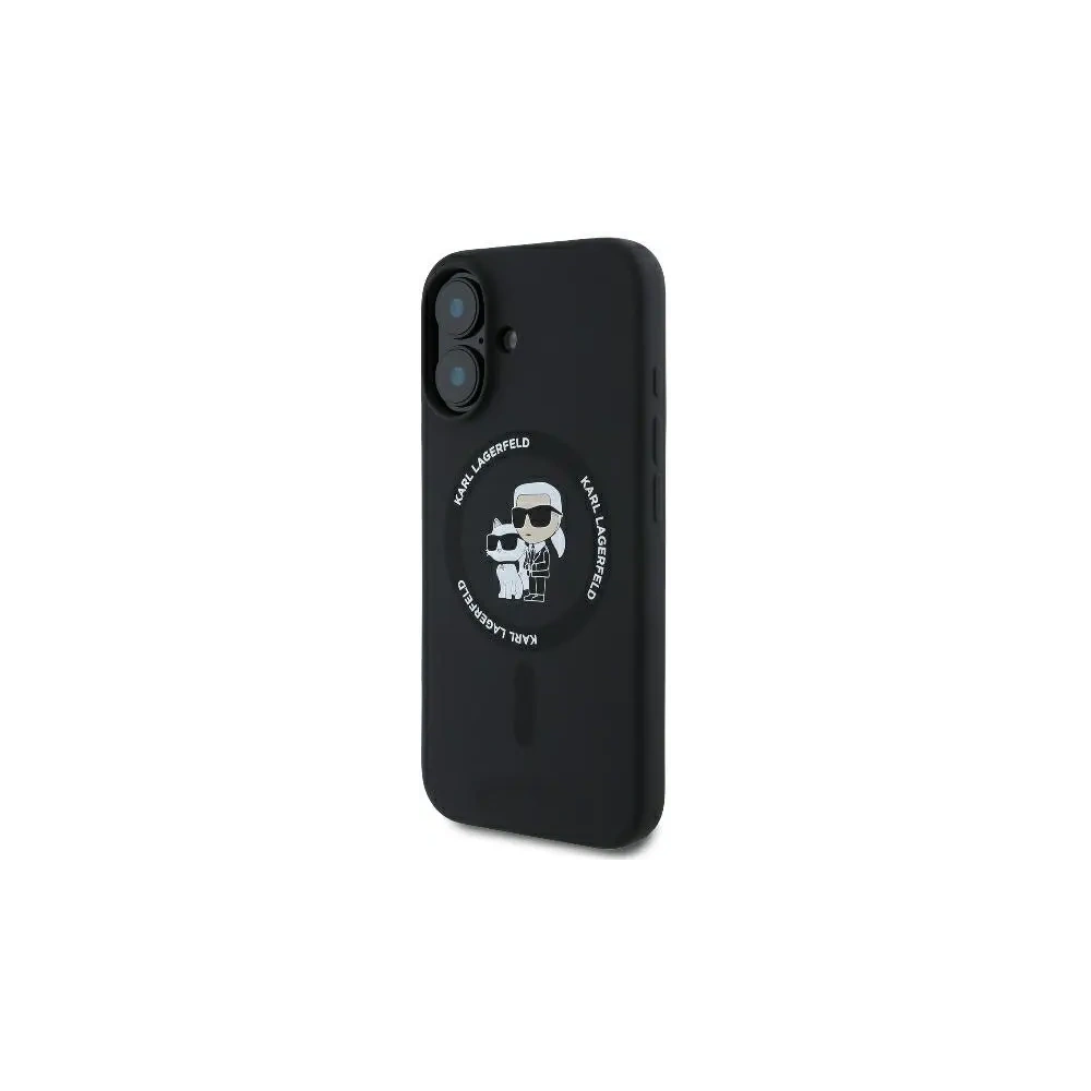 Hurtownia GSM - Karl Lagerfeld KLHMP16MSCMKCRHK Apple iPhone 16 Plus Hardcase Silikon Karl&Choupette Ring MagSafe schwarz - KLD21714 - {ean13} - Hurt