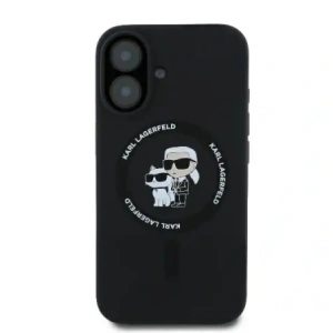 Hurtownia GSM - Karl Lagerfeld KLHMP16MSCMKCRHK Apple iPhone 16 Plus kemény tok szilikon Karl&Choupette gyűrű MagSafe fekete - KLD21714 - {ean13} - Hurt