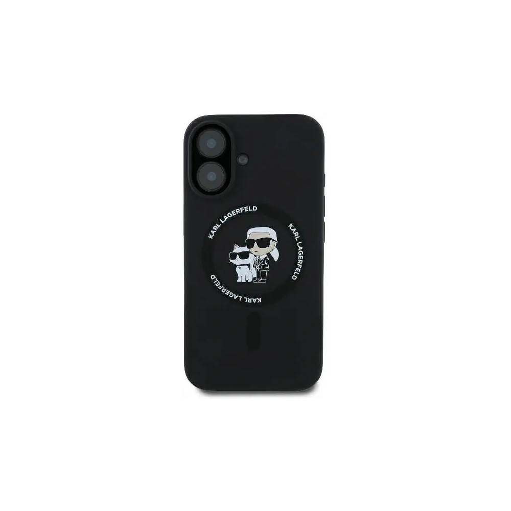 Hurtownia GSM - Karl Lagerfeld KLHMP16MSCMKCRHK Apple iPhone 16 Plus Hardcase Silikon Karl&Choupette Ring MagSafe schwarz - KLD21714 - {ean13} - Hurt