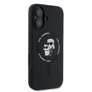 Wholesale Karl Lagerfeld KLHMP16MSCMKCRHK Apple iPhone 16 Plus hardcase Silicone Karl&Choupette Ring MagSafe black - KLD21714 - {ean13} - Hurt