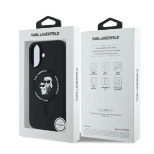 Wholesale Karl Lagerfeld KLHMP16MSCMKCRHK Apple iPhone 16 Plus hardcase Silicone Karl&Choupette Ring MagSafe black - KLD21714 - {ean13} - Hurt