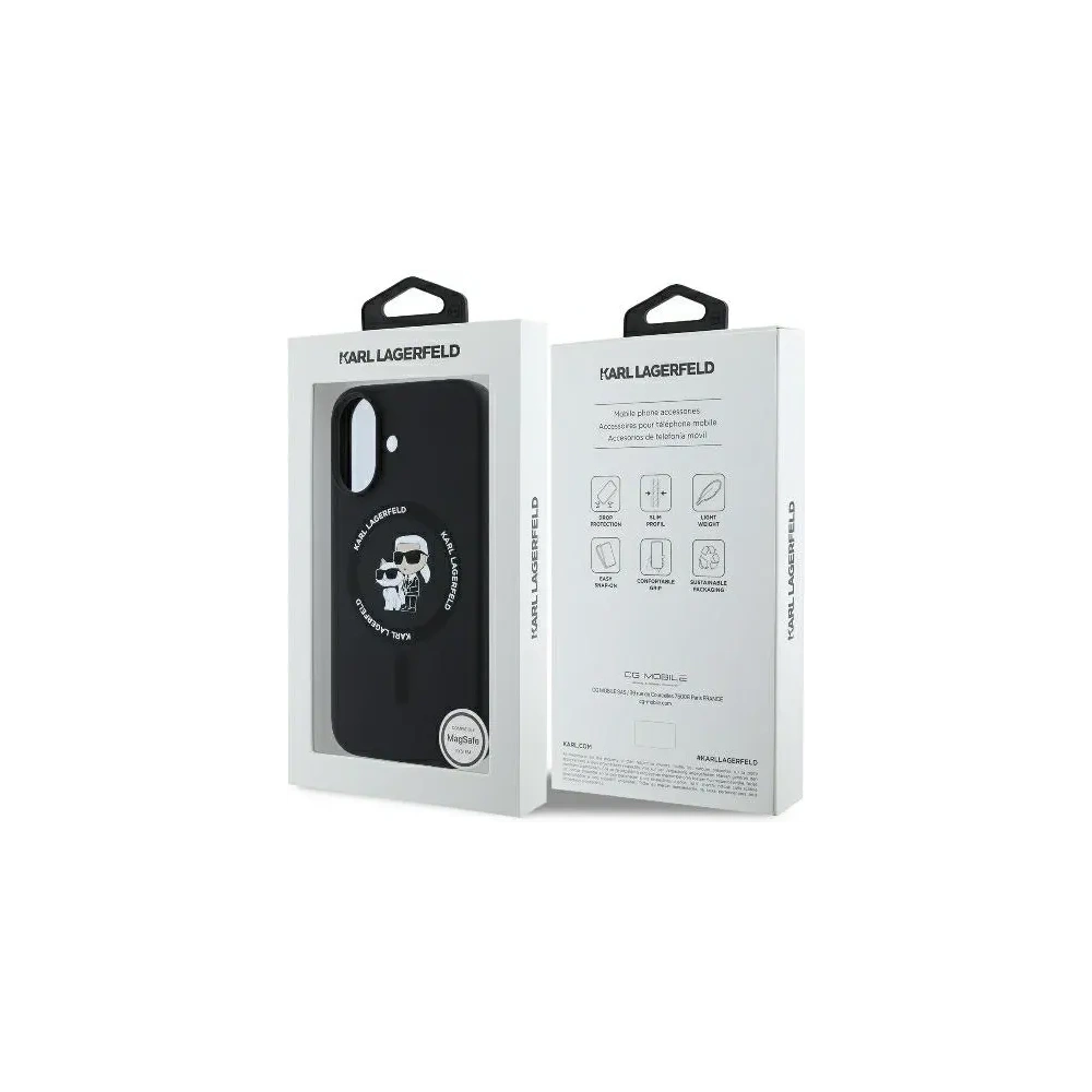 Hurtownia GSM - Karl Lagerfeld KLHMP16MSCMKCRHK Apple iPhone 16 Plus Hardcase Silikon Karl&Choupette Ring MagSafe schwarz - KLD21714 - {ean13} - Hurt