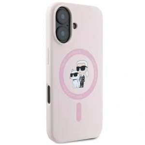 Wholesale Karl Lagerfeld KLHMP16MSCMKCRHP Apple iPhone 16 Plus hardcase Silicone Karl&Choupette Ring MagSafe pink - KLD21715 - {ean13} - Hurt