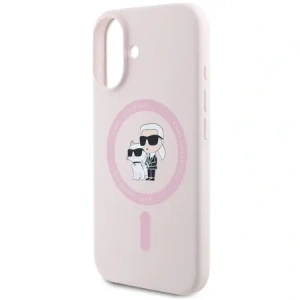 Hurtownia GSM - Karl Lagerfeld KLHMP16MSCMKCRHP Apple iPhone 16 Plus keménytok Szilikon Karl&Choupette Gyűrű MagSafe rózsaszín - KLD21715 - {ean13} - Hurt
