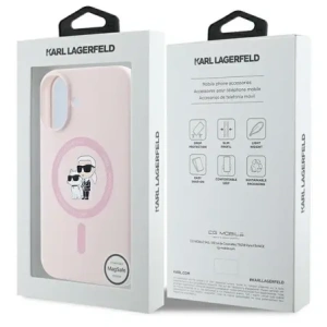 Wholesale Karl Lagerfeld KLHMP16MSCMKCRHP Apple iPhone 16 Plus hardcase Silicone Karl&Choupette Ring MagSafe pink - KLD21715 - {ean13} - Hurt