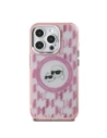 Karl Lagerfeld KLHMP16SHMCKMHP Apple iPhone 16 IML Monogram Karl&Choupette Head MagSafe rózsaszín